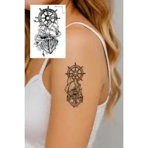 Geçici Çapa Figürlü Mini Dövme Tattoo