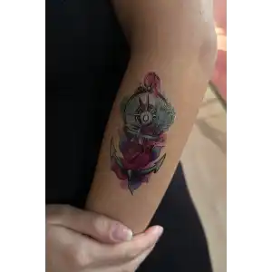 Geçici Çapa Figürlü Mini Dövme Tattoo