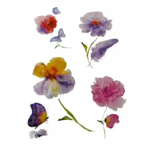 Geçici Çiçek Figürlü Dövme Tattoo