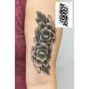 Geçici Çiçek Figürlü Dövme Tattoo