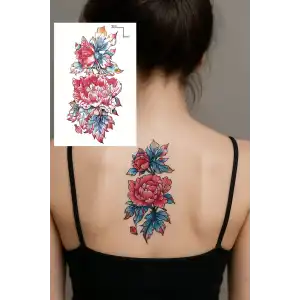 Geçici Çiçek Figürlü Dövme Tattoo
