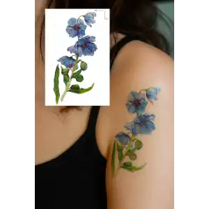Geçici Çiçek Figürlü Mini Dövme Tattoo