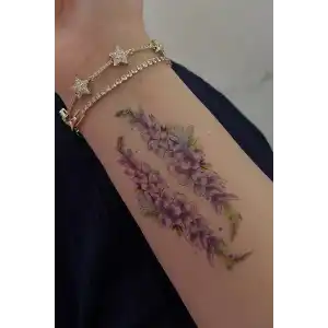 Geçici Çiçek Figürlü Mini Dövme Tattoo