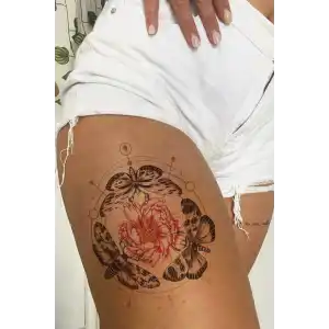 Geçici Çiçek ve Kelebek Dövme Tattoo