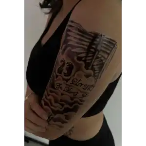 Geçici Dalga Figürlü Dövme Tattoo