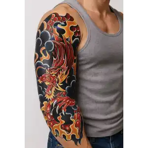 Geçici Ejderha Kol Dövme Tattoo
