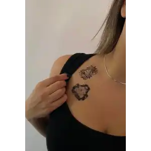 Geçici Gül Figürlü Dövme Tattoo