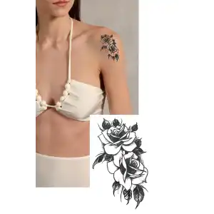 Geçici Gül Figürlü Mini Dövme Tattoo