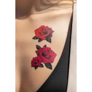Geçici Gül Mini Dövme Tattoo
