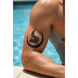 Geçici Hilal ve Kurt Dövme Tattoo