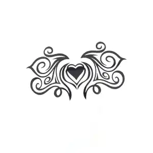 Geçici Kalp Figürlü Dövme Tatto