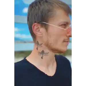 Geçici Kanatlı Anahtar Mini Dövme Tattoo