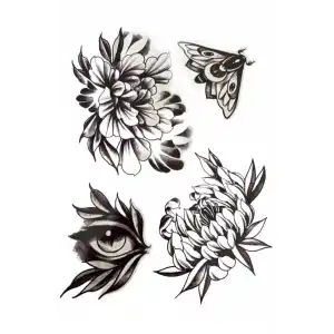 Geçici Karışık Figür Dövme Tattoo