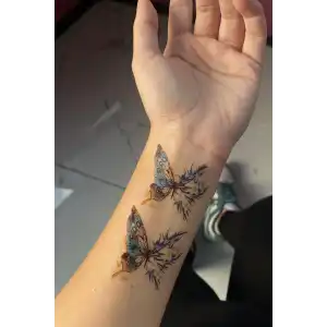 Geçici Kelebek Figürlü Dövme Tattoo