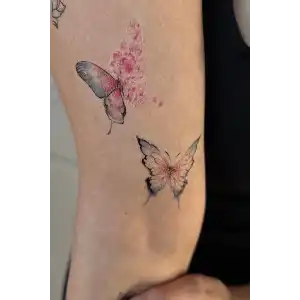 Geçici Kelebek Figürlü Mini Dövme Tattoo