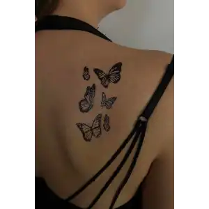Geçici Kelebek Figürlü Mini Dövme Tattoo