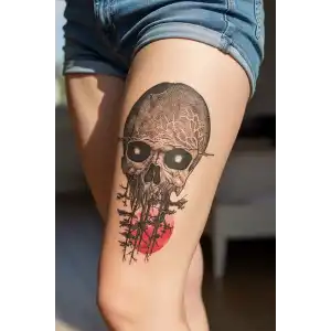 Geçici Kurukafa Dövme Tattoo