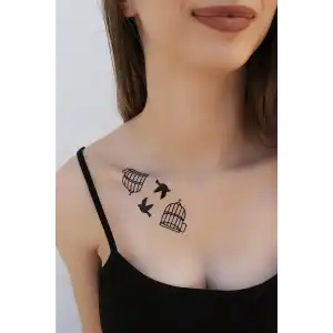 Geçici Kuş Figürlü Mini Dövme