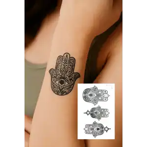 Geçici Rabia Ana Eli Figürlü Mini Dövme Tattoo