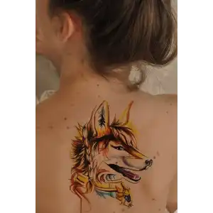 Geçici Tilki Dövme Tattoo