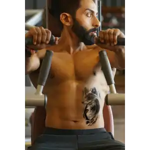 Geçici Tilki ve Kadın Dövme Tattoo