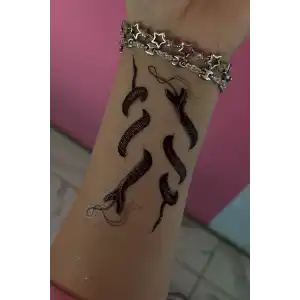 Geçici Yılan Figürlü Mini Dövme Tattoo