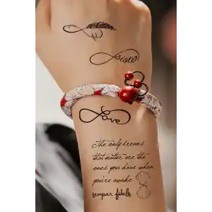 Gerçekçi Yazılı ve Sonsuzluk Dövme Tattoo