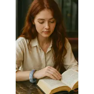 Gri Renk Kalın Kemik Mika Bileklik