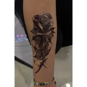 Gül Figürlü Geçici Dövme Tattoo