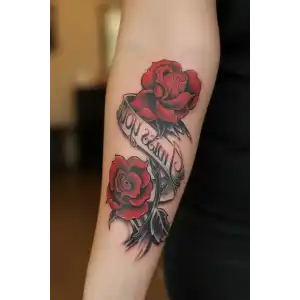 Gül Figürlü Geçici Dövme Tattoo