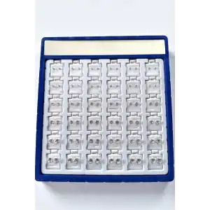 Gümüş Renk 36lı Taş Detaylı Küpe Set