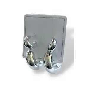 Gümüş Renk 4lü Halka Küpe Set