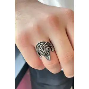 Gümüş Renk Ayarlanabilir Çelik Erkek Yüzük