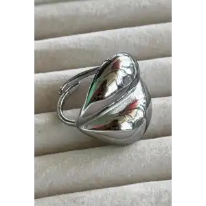 Gümüş Renk Ayarlanabilir Çelik Yüzük