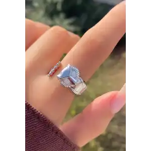 Gümüş Renk Baykuş Figürlü Metal Ayarlanabilir Yüzük