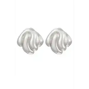 Gümüş Renk Çelik Küpe (Çift)