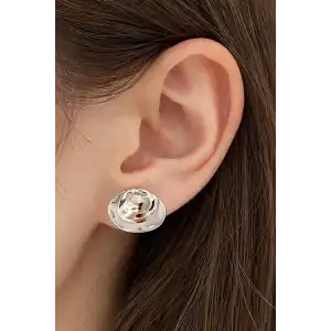 Gümüş Renk Çelik Küpe (Çift)