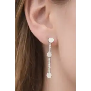 Gümüş Renk Çelik Küpe (Çift)