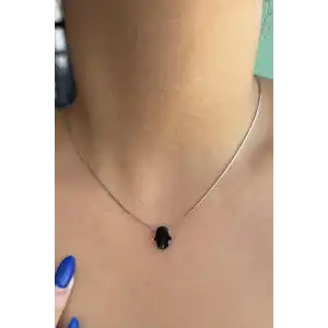 Gümüş Renk El Figürlü Kolye