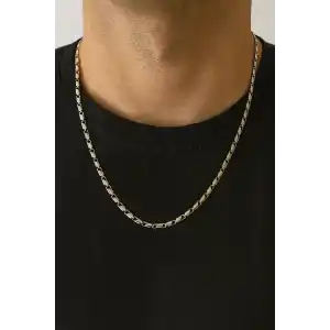 Gümüş Renk Erkek Zincir Çelik Kolye (50cm)