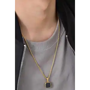 Gümüş Renk Erkek Zincir Çelik Kolye (60cm)