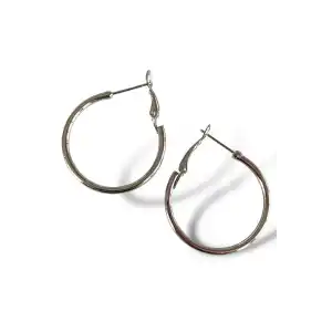 Gümüş Renk Halka Küpe 25MM (Çift)