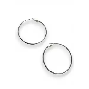 Gümüş Renk Halka Küpe 50MM (Çift)