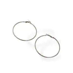 Gümüş Renk Halka Küpe 60MM (Çift)