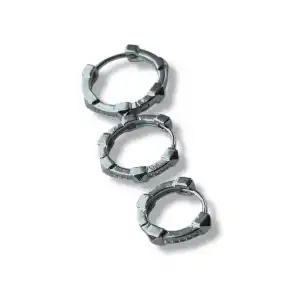 Gümüş Renk Halka VİP 3lü YSX Küpe Set