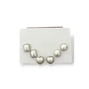 Gümüş Renk Kalp Figürlü İnci Detaylı 6lı Küpe Set