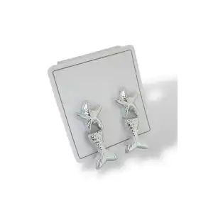 Gümüş Renk Karışık Figürlü Küpe Set