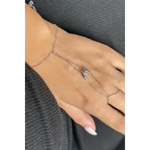 Gümüş Renk M Harf Çelik Şahmeran