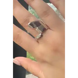 Gümüş Renk Metal Ayarlanabilir Yüzük