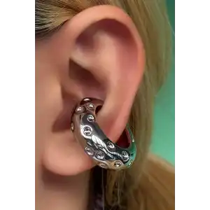 Gümüş Renk Metal Ear Cuff (Çift)